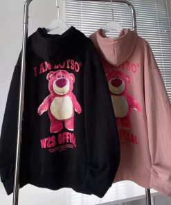 [hàng Zip] áo Khoác Nỉ Hoodie Gấu Cute Nam Nữ. Chất Nỉ Lót Bông. Nón 2 Lớp. Hàng Y Hình