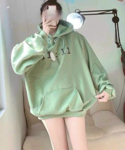 áo Khoác Nỉ Hoodie 11:11 Cute Nam Nữ. Chất Nỉ Lót Bông. Tay Phồng. Hàng Y Hình