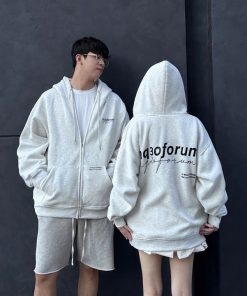 áo Khoác Forun Form Rộng In Nổi Chất Nỉ Bông Dày Dặn, áo Hoodie Dây Kéo Zip Unisex Nam Nữ Tp87