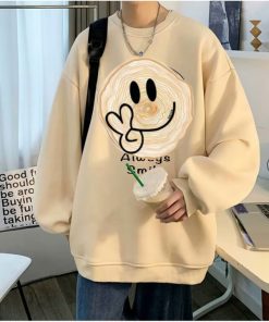 áo Sweater Nam Nữ Unisex Chất Da Cá Form Rộng – Hình Mặt Cười