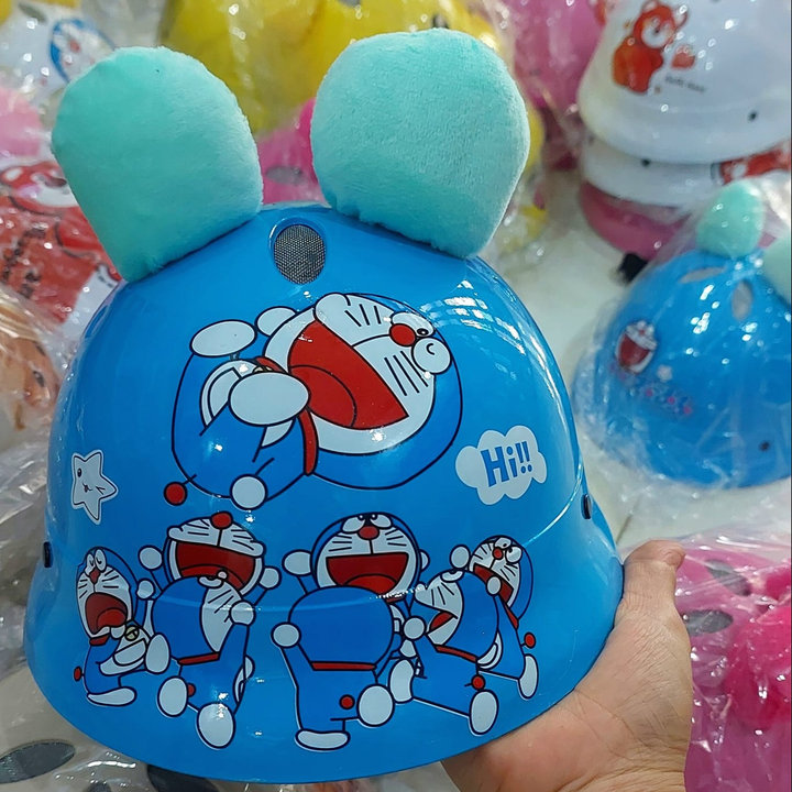 Nón Bảo Hiểm Trẻ Em Bo Vành Mẫu Hot Trend Kuromi, Doraemon, Pokemon, Gấu Dâu ( Có Tai Xinh Xắn ) – Nhà Quân Store