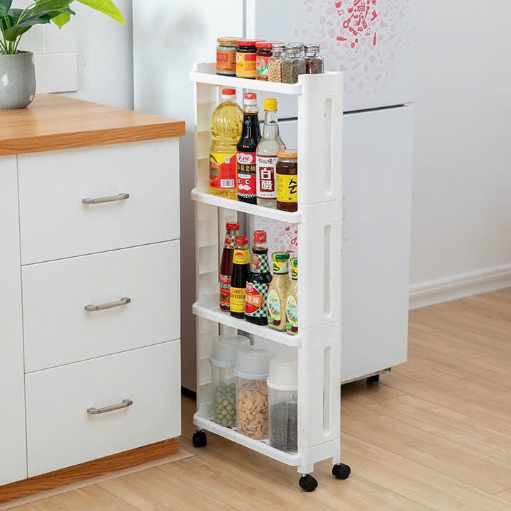 Kệ Hẹp Di động 4 Tầng Tiện ích ,tận Dụng Không Gian Nhỏ Gọn – Nhà Quân Store