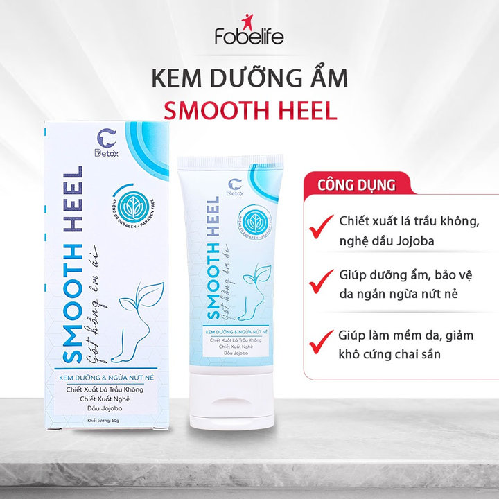 Gel Dưỡng ẩm Gót Chân Smooth Heel Giúp Da Mềm Mại, Giảm Tình Trạng Khô Nứt Nẻ – Fobelife