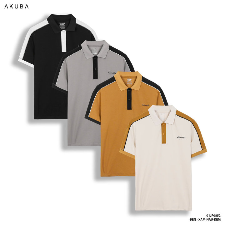 áo Thun Cổ Polo 01jp0852 Chuẩn Form Akuba