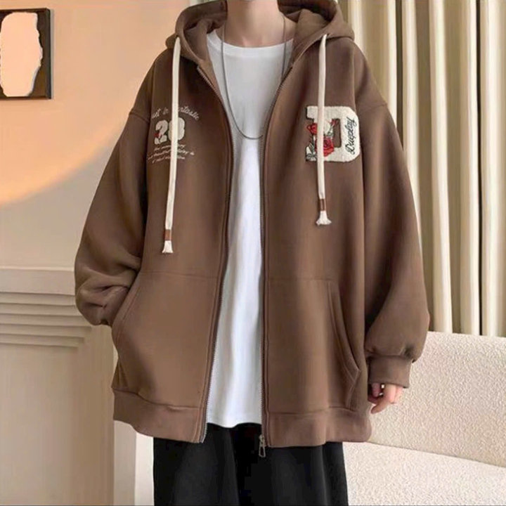 áo Khoác Form Rộng Vải Nỉ Ngoại In Chữ D28 Unisex Nam Nữ Tp42 – Golden Dream