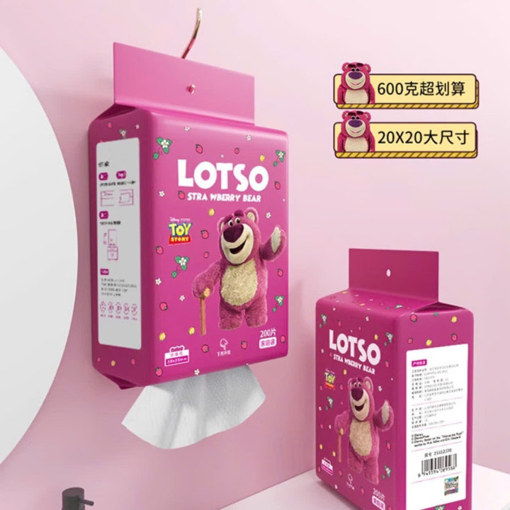 Bịch Khăn Giấy Khô Gấu Dâu Lotso 200 Tờ Dạng Rút Mềm Mại Sử Dụng đa Năng Tiện Lợi L024 – Lady’s Passion
