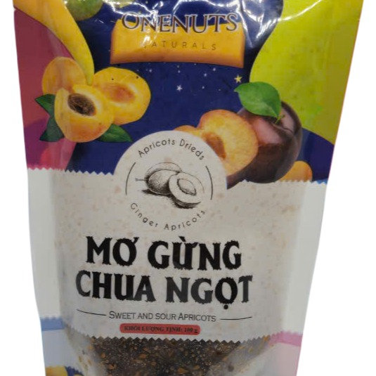 Onenuts Mơ Gừng Chua Ngọt 100g Gram- Onenuts