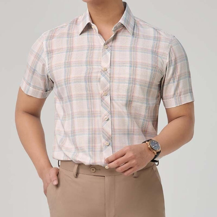 áo Sơ Mi Nam Caro Merriman Mã Thmos484 Sợi Bamboo Cao Cấp