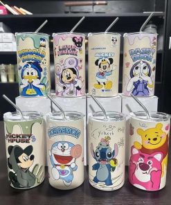 Ly Giữ Nhiệt Hình Trụ Phong Cách Hoạt Hình Cute, Dung Tích 600ml – Nhà Quân Store
