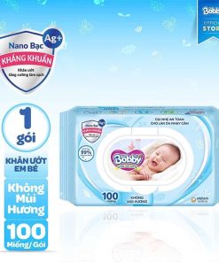 Khăn ướt Bobby Nano Bạc Kháng Khuẩn 100 Miếng Cho Bé L041 – Lady’s Passion