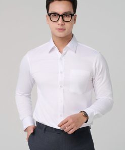 áo Sơ Mi Trắng Nam Merriman Mã Thmol488 Chất Liệu Sợi Tre