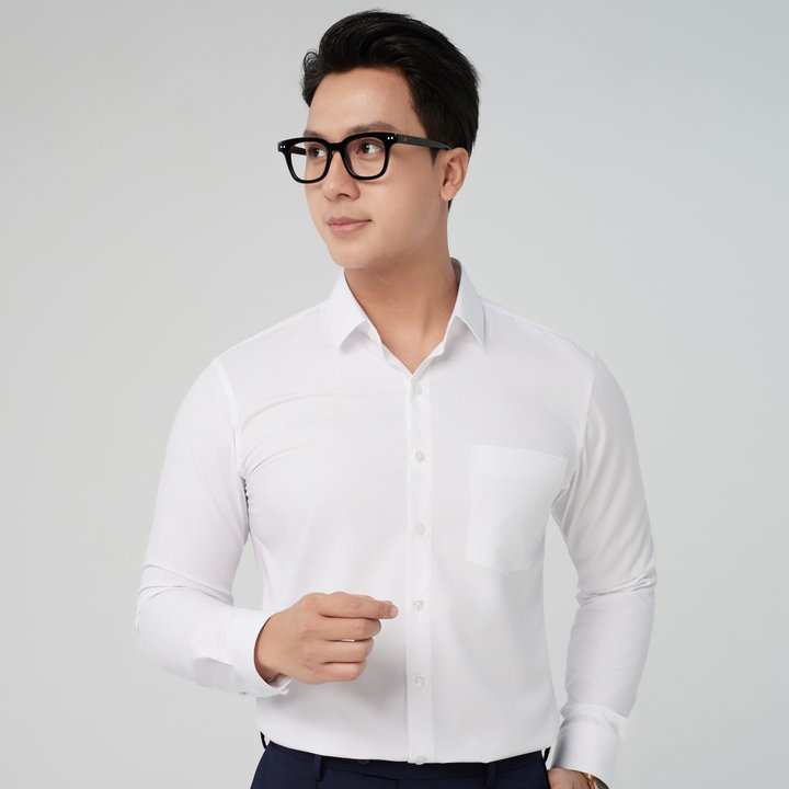 áo Sơ Mi Trắng Nam Công Sở Dài Tay Merriman Mã Thmol491