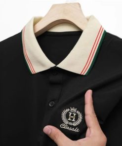 áo Thun Polo Cổ Bẻ Thêu Logo Bông Lúa H Vải Thun Cotton Co Giãn 4 Chiều Cực Sang Trọng – Lê Phương Boutique