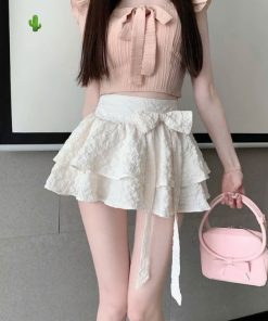 Chân Váy Xốp 2 Tầng đính Nơ – Lê Phương Boutique