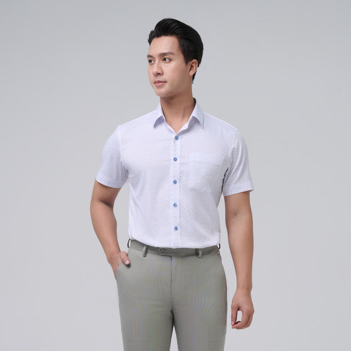 áo Sơ Mi Casual Họa Tiết Merriman Mã Thmcs236