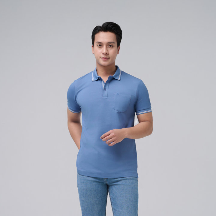 áo Thun Nam Có Cổ Merriman Mã Thmts057 Màu B.denim