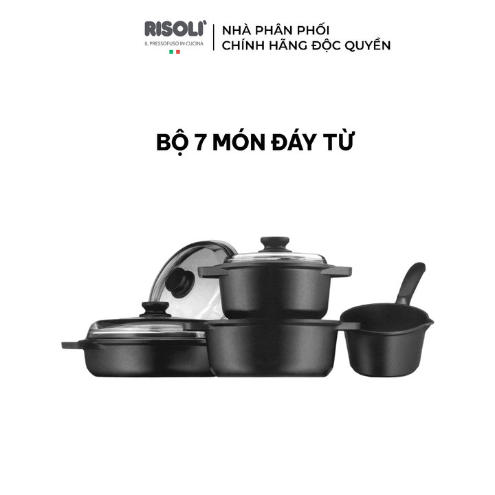 Bộ Nồi 4 Chiếc Bằng Hợp Kim Nhôm – 03set7pz0in2 – Risolì