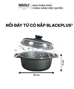 Nồi đáy Từ Có Nắp Blackplus (size: 20,24,28) – 00097bpin/20,24,28 – Risolì