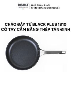 Chảo đáy Từ Black Plus 1810 Có Tay Cầm Bằng Thép Tán đinh – Op103bain/20,24,28 – Risolì