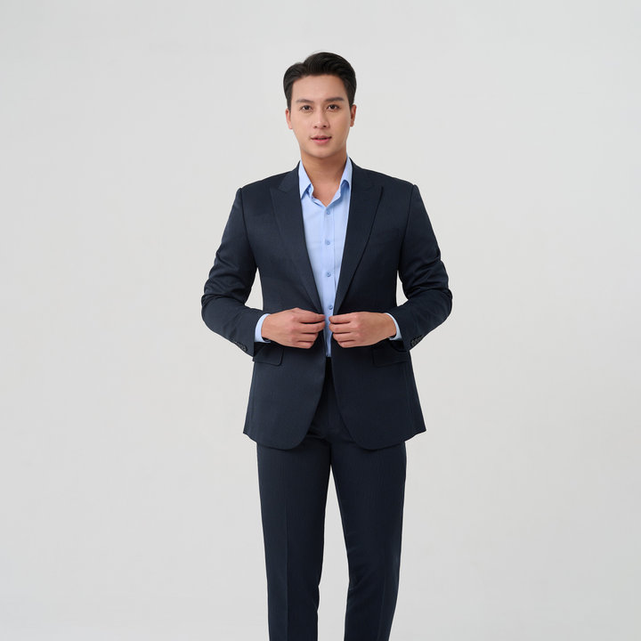 Vest Bộ Nam Màu Xanh Navy Merriman Mã Thmov057 Chất Liệu Nano