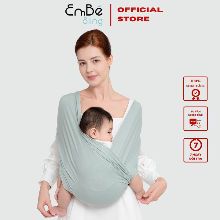 địu Vải Màu Olive Dòng Flex Và Flex Plus Dưới 75kg Cho Bé Từ 0-24 Tháng Tuổi – địu Vải Cao Cấp Embé Sling