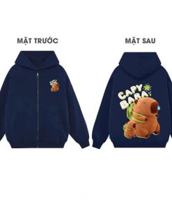 áo Khoác Unisex Nam Nữ Vải Nỉ Ngoại In Hình Capybara Siêu Dễ Thương Form Rộng Tp48- Golden Dream