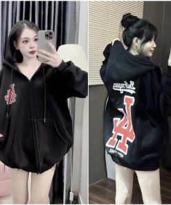 áo Khoác Nỉ Mũ 2 Lớp Form Rộng Unisex – Chữ Losangerles L-a