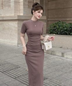 đầm ôm Body Thun Tăm Lạnh Dáng Dài Mtb908- Nana House