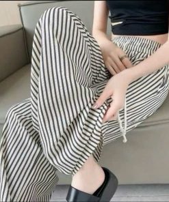 Quần Suông Kẻ Sọc đũi Cao Cấp Hack Dáng ống Suông – Be Yourself