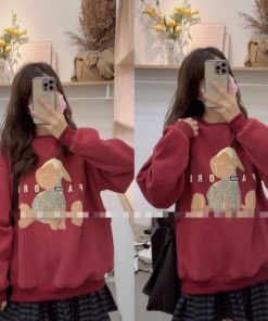áo Khoác Sweater Cừu Dễ Thương Nam Nữ. Chất Nỉ Lót Bông. Hàng Y Hình