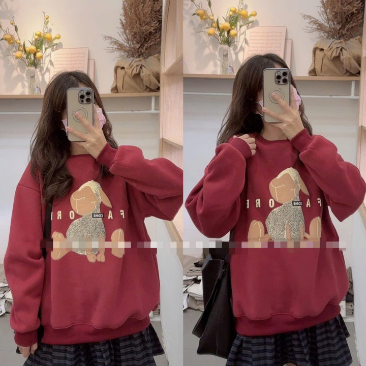 áo Khoác Sweater Cừu Dễ Thương Nam Nữ. Chất Nỉ Lót Bông. Hàng Y Hình