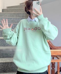 áo Khoác Sweater Cookie Dễ Thương Nam Nữ. Chất Nỉ Lót Bông. Hàng Y Hình