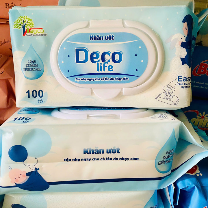 Khăn ướt Deco Life Không Mùi Sử Dụng được Cho Da Nhạy Cảm Hộp 100 Tờ L080 – Lady’s Passion