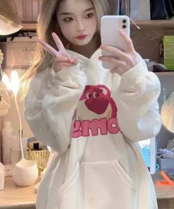 áo Khoác Nỉ Hoodie Gấu Komyla Dễ Thương Nam Nữ. Chất Nỉ Lót Bông Dày Dặn. Hàng Y Hình