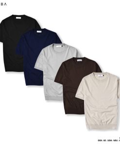 áo Len Tay Ngắn 01up1092 Form Slimfit- Akuba
