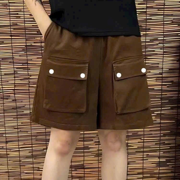 Quần Short Nam Nữ Kaki Túi Hộp đính Cúc – Ausa House