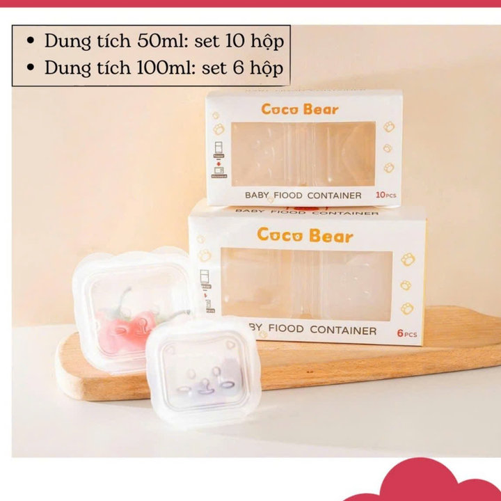 Hộp Trữ Thực Phẩm ăn Dặm Coco Bear Chịu Nhiệt 50ml & 100ml L087 – Lady’s Passion