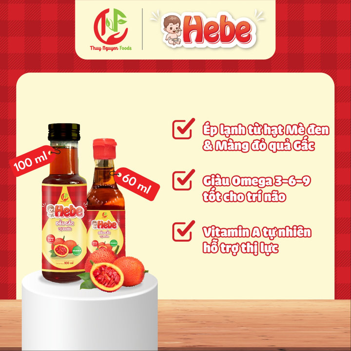 Dầu Gấc Tự Nhiên 100ml – Hebe