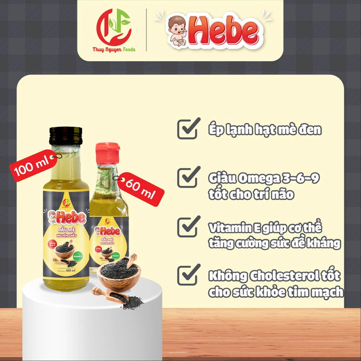 Dầu Mè Nguyên Chất 60ml – Hebe