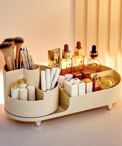 Kệ đựng Mỹ Phẩm, Dụng Cụ Trang điểm để Bàn Xoay 360 độ Sang Trọng – Nhà Quân Store