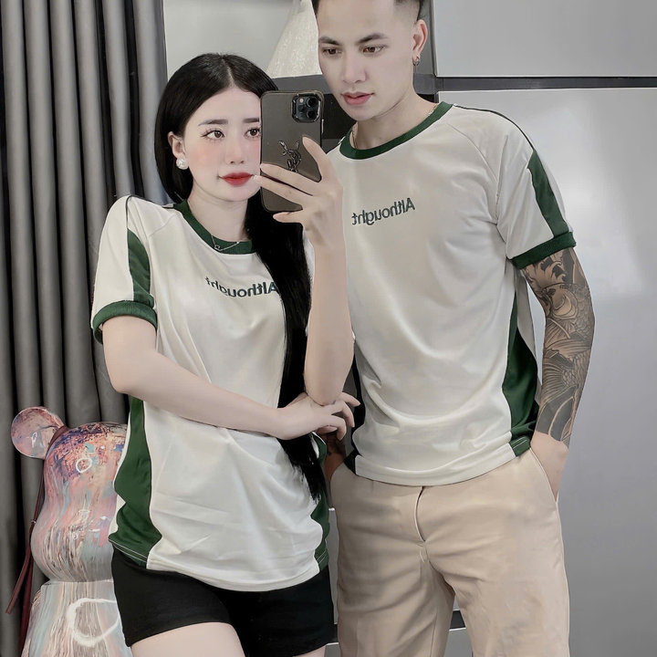 áo Thun Nam, Nữ Cotton Cổ Tròn Phối Mới – Soo1990