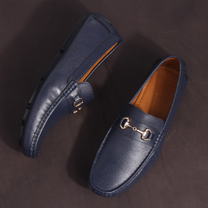 Giày Lười Michilux Nam Horse Bit Moccasin Ciehm – Màu Navy