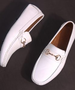 Giày Lười Michilux Nam Horse Bit Moccasin Ciehm – Màu Trắng