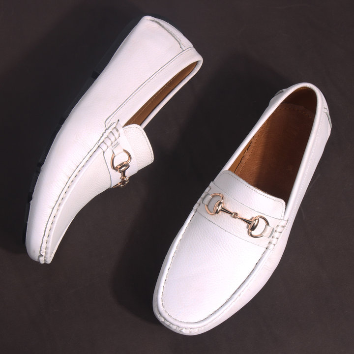 Giày Lười Michilux Nam Horse Bit Moccasin Ciehm – Màu Trắng