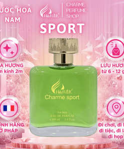 Nước Hoa Nam Charme Sport 100ml Lưu Hương Lâu Phong Cách Mạnh Mẽ, Nam Tính