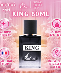 Nước Hoa Nam Charme King Chính Hãng Lưu Hương Thơm Lâu 7-12 Tiếng Hương Gỗ đầy Lôi Cuốn 60ml – Charme