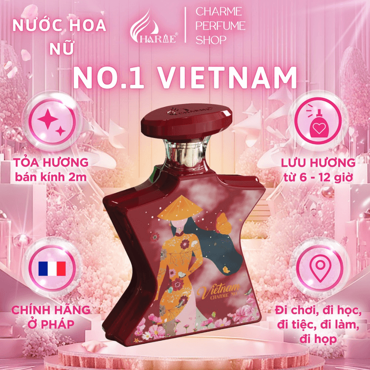 Nước Hoa Nữ Charme N0.1 Vietnam 15ml Hương Hoa Sen Nhẹ Nhàng Thanh Mát Tinh Tế Chính Hãng