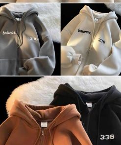 áo Khoác Hoodie Nỉ Nam Nữ Thêu Họa Tiết Balence 336 – Htm Fashion