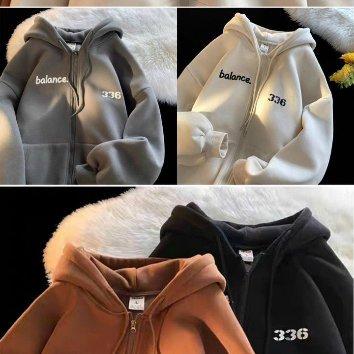 áo Khoác Hoodie Nỉ Nam Nữ Thêu Họa Tiết Balence 336 – Htm Fashion