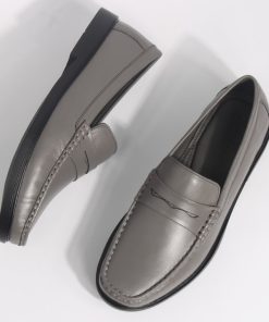 Giày Nam Trung Niên Michilux Penny Loafer Ciepl Da Bò Thật Màu đen